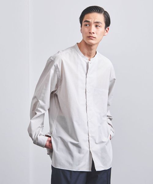 <Camoshita(カモシタ)> コットン バンドカラー シャツ <Camoshita(カモシタ)> コットン バンドカラー シャツ