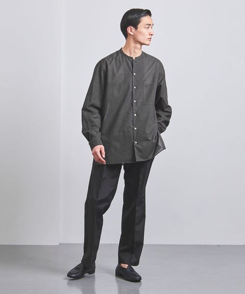 <Camoshita(カモシタ)> コットン バンドカラー シャツ <Camoshita(カモシタ)> コットン バンドカラー シャツ