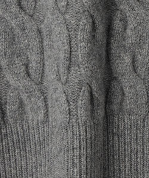 完売品／23AW　バトナー BATONER　ラムズモックネックニット　日本製 BATONER＞ SUPREME LAMB CABLE MOCK NECK/ラムズ モックネック