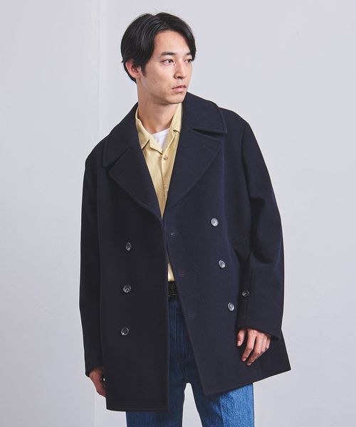 23AW 極美品 ユナイテッドアローズ×マンテコ Aラインピーコート M 鬱陶しい