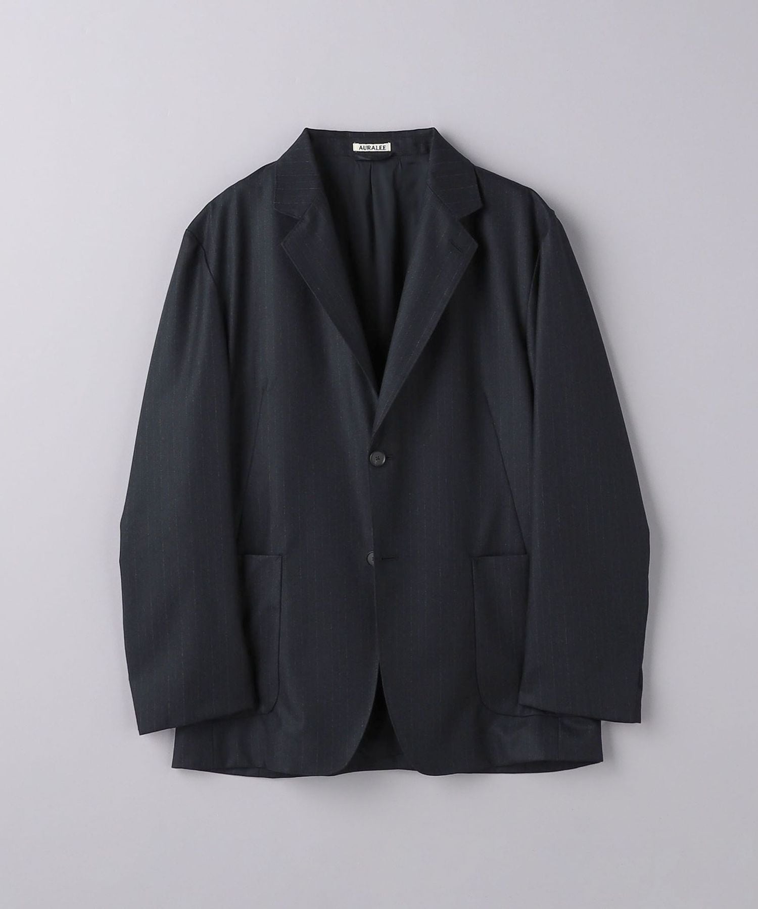 ジャケット・アウター WOOL FULLING FLANNEL STRIPE JACKET AURALEE＞ WOOL FULLING FLANNEL STRIPE JACKET/ストライプ 2B