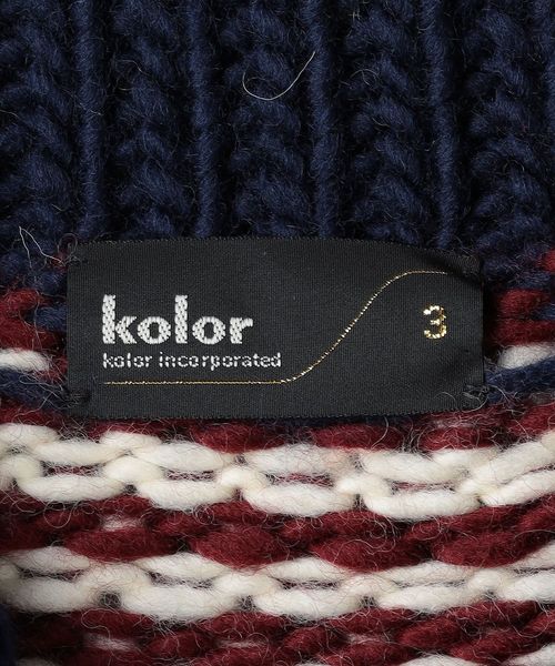 kolor＞ ベアー ハイネック ニット