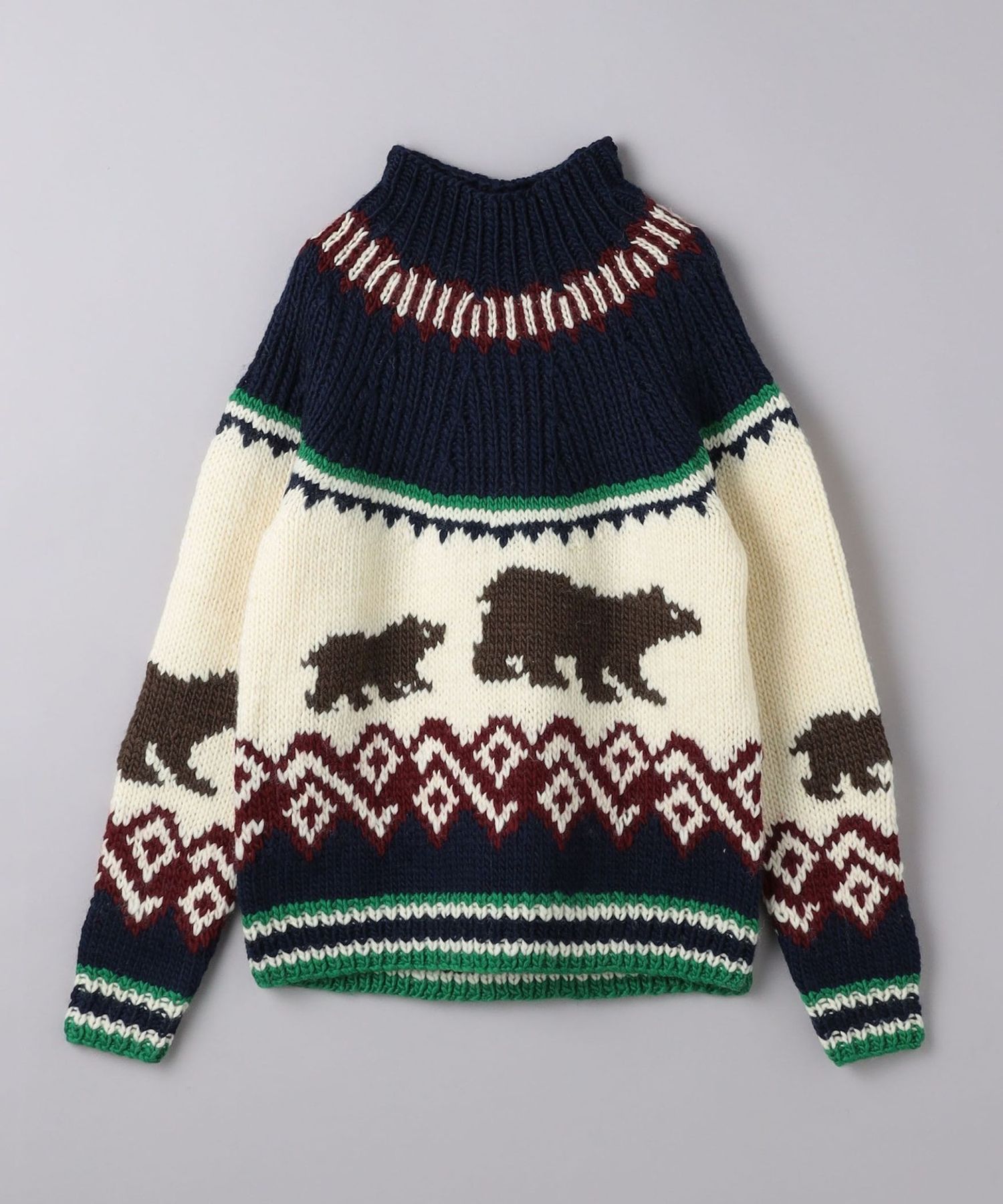 kolor＞ ベアー ハイネック ニット