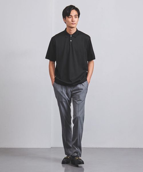 UNITED ARROWS ジャンベルカ ポロシャツ　ブラック　サイズL ジャンベルカ ポロシャツ