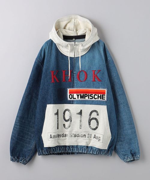 KHOKI ノーカラージャケット 2 24FW KHOKI ノーカラー フリンジ ウール