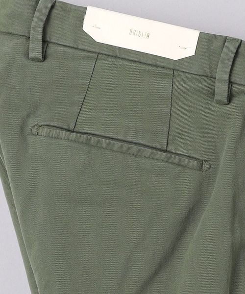 BRIGLIA 1949＞コットンツイル ノープリーツ パンツ