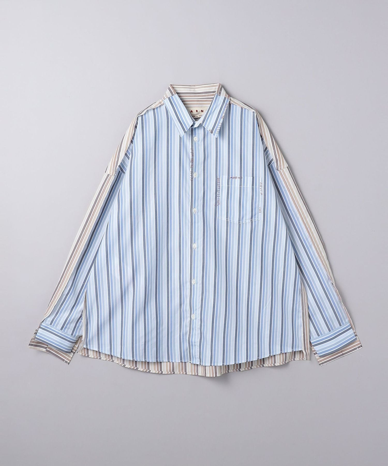 MARNI ストライプ長袖シャツ MARUNI JEANS マルニオリジナル 長袖シャツ / ストライプ