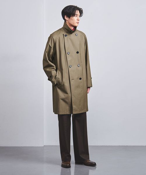 【UNITED ARROWS】 やぎ革 スエード トレンチコート キャメル 1100024F1169_l1_a026.jpg