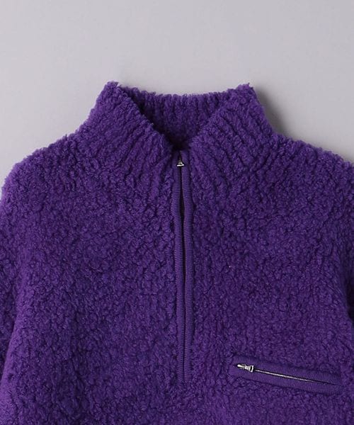 AURALEE＞ BOA KNIT HALF ZIP P/O/ ボアニット ハーフジップ