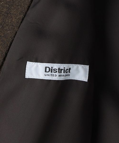 District＞ ブリティッシュ ツィード ピーコート