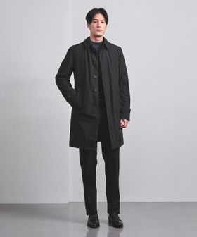 ヘルノラミナーステンカラーコートダークネイビーS46定価約11万円