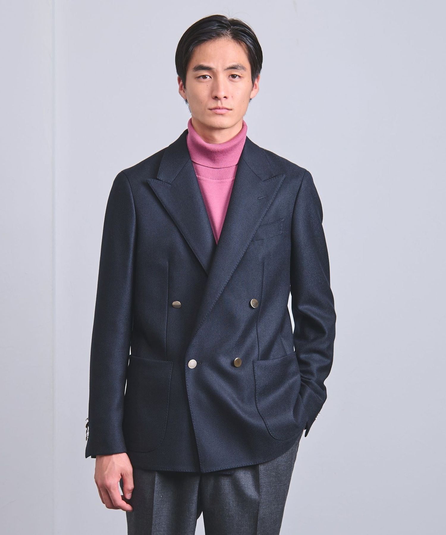 定価53900円 ユナイテッドアローズ W/L 2ボタンブレザー 40 ネイビー UNITED ARROWS（ユナイテッドアローズ）の「UGSC W 2ボタン