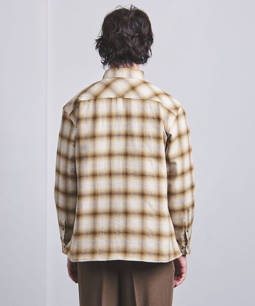 OUTDOOR EXCHANGE＞オンブレチェック シャツジャケット
