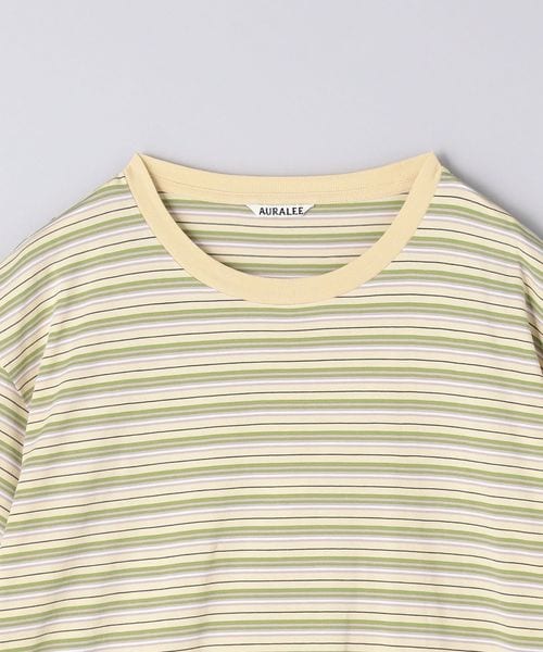セール☆ [AURALEE] ハードツイスト ボーダー Tシャツ AURALEE(オーラリー) HARD TWIST COTTON BORDER TEEボーダー