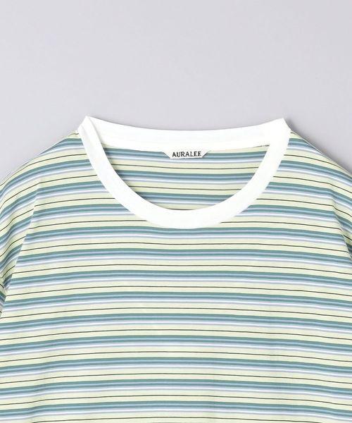 ＜AURALEE＞コットンボーダー Tシャツ AURALEE＞コットンボーダー Tシャツ