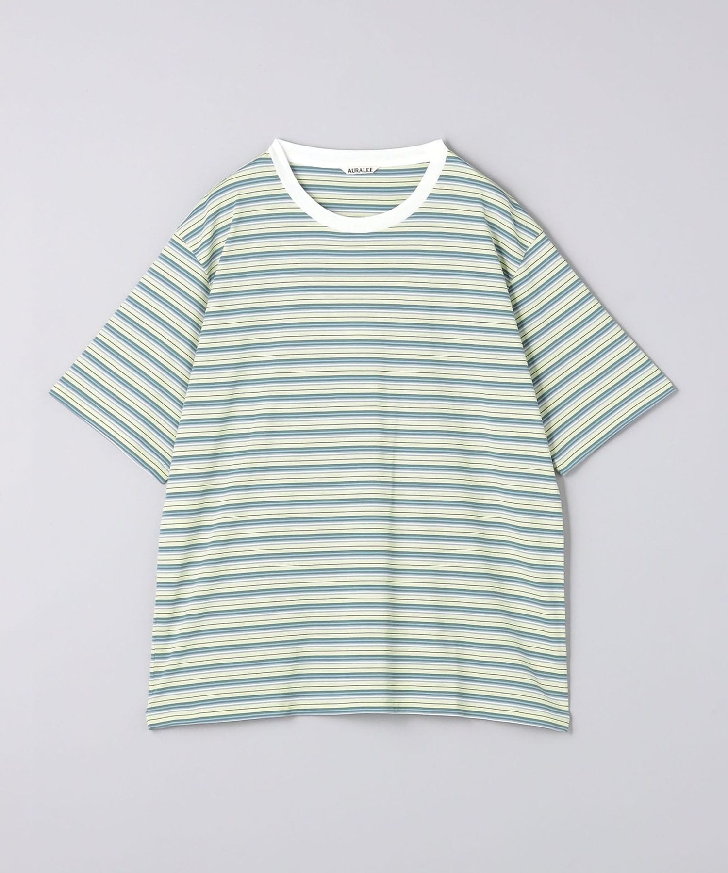 AURALEE＞ HARD TWIST COTTON BORDER TEE/ハードツイスト コットン ボーダーTシャツ