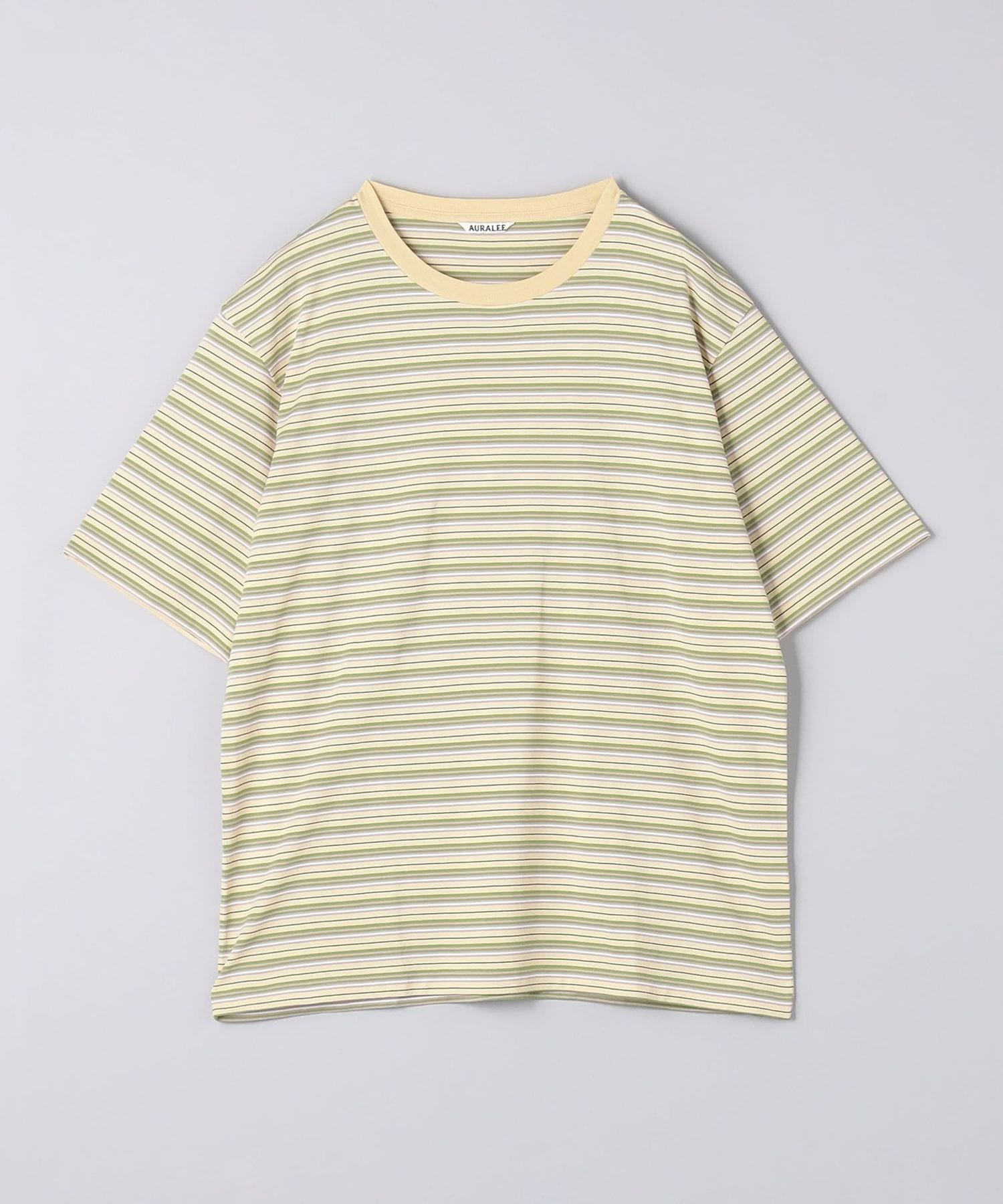 AURALEE＞コットンボーダー Tシャツ