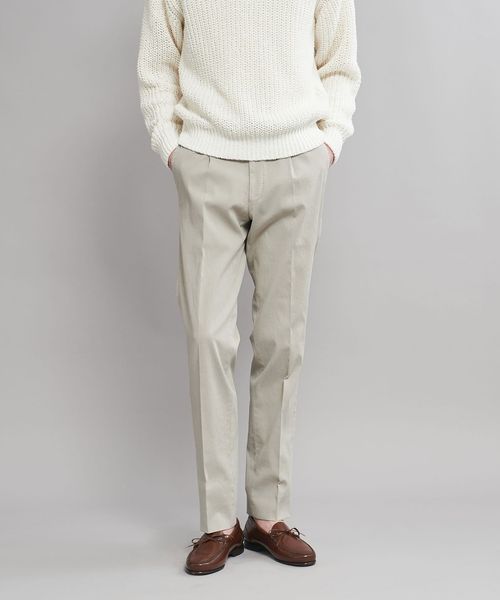 SOVEREIGN＞ オーバダイ ピケ ワンプリーツパンツ 