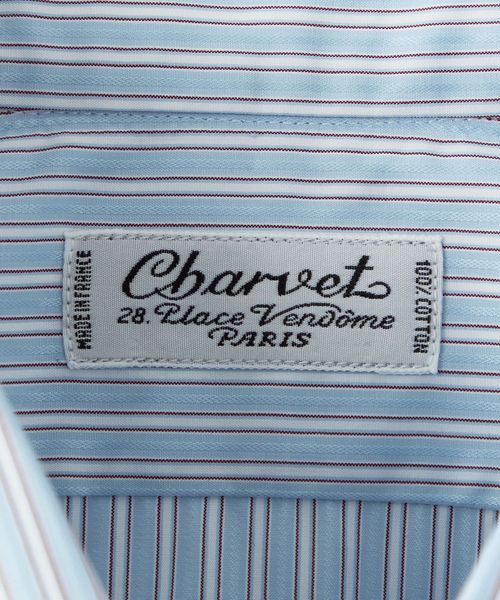 Charvet ユナイテッドアローズコラボ　青白ストライプ 長袖シャツ Charvet ユナイテッドアローズコラボ 青白ストライプ 長袖シャツ