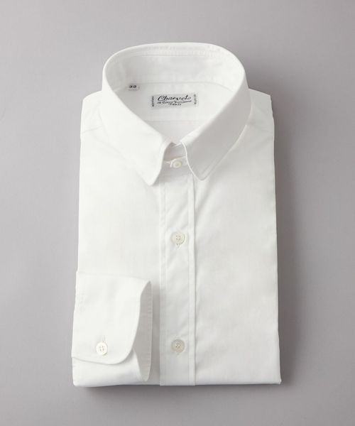 Charvet ホワイトシャツフランス製
