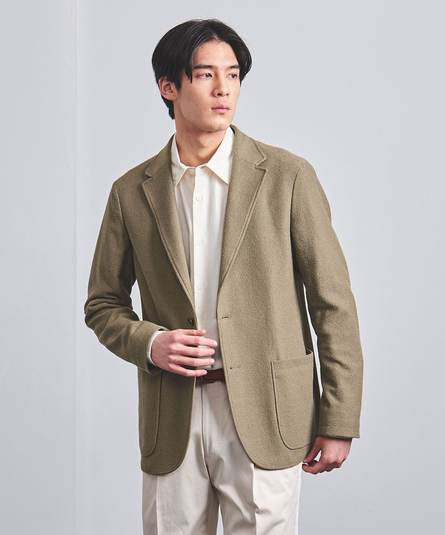 リング ジャージ シングル2ボタン ジャケット T―MODEL
