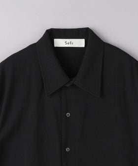 Sefr SS21 Black Suneham Shirt 黒シャツ(襟あり) Sefr＞ Suneham Shirt/ショートスリーブ シャツ