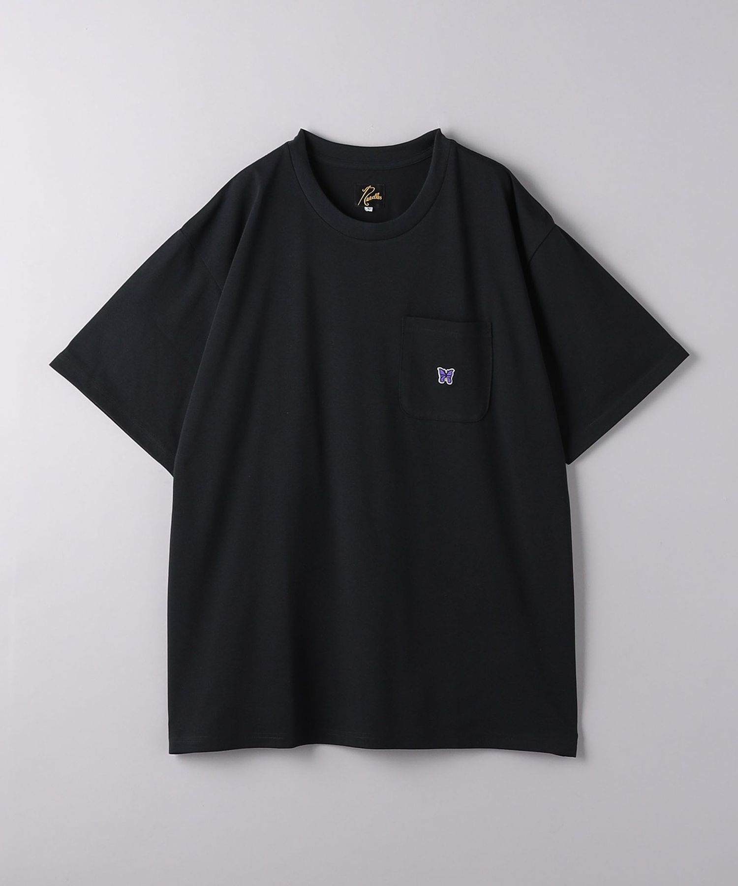 クルーネックシャツ L ブラック ブラウン needles ニードルズ 23  