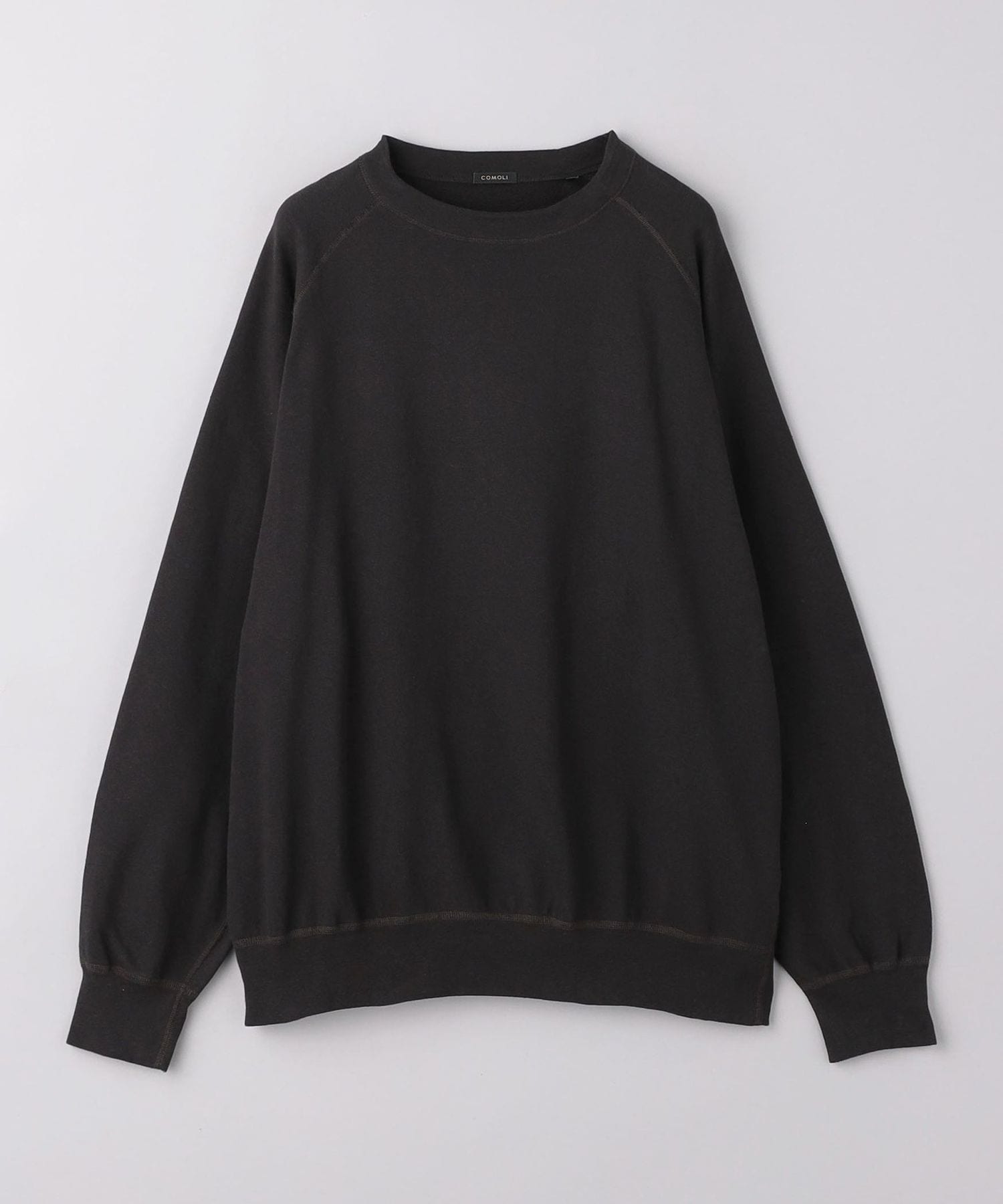 COMOLI Cotton Lined Crew Neck, Black – Navyblue