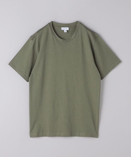 JOHN SMEDLEY＞ コットン モックネック ショートスリーブ プルオーバー