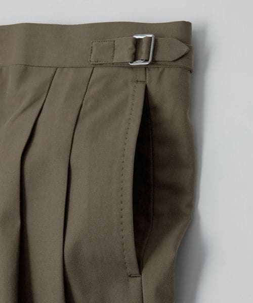 Camoshita＞コットン 2プリーツ パンツ