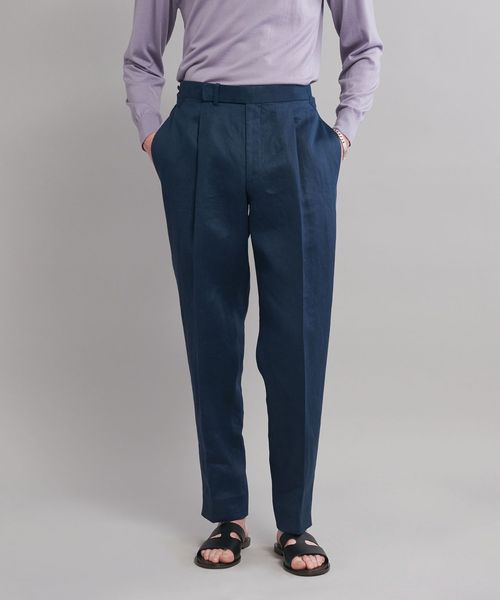 SOVEREIGN＞ サイドアジャスター テーパードパンツ 