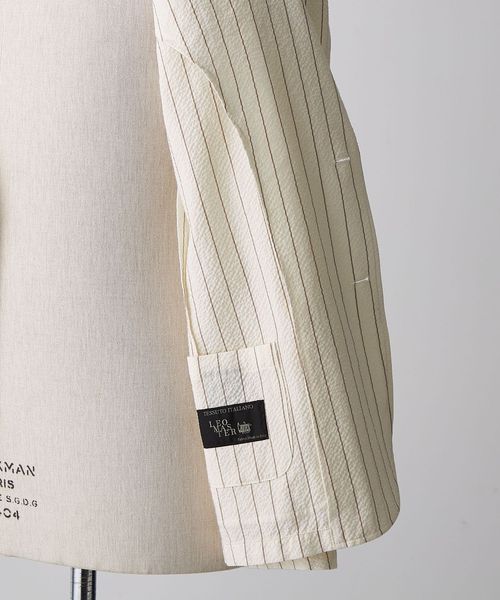 Seersucker Stripe Single 2 Button Jacket T-MODEL
