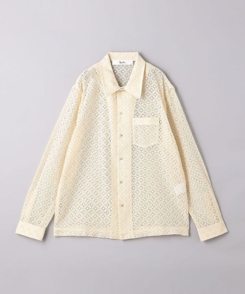 Sefr 23SS NOAM SHIRT レース編み 半袖シャツ ホワイト