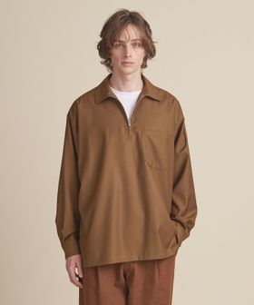 UNITED ARROWS/ドレープ ハーフジップ プルオーバーシャツ ―セットアップ対応―/シャツ / ブラウス