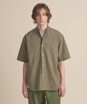 UNITED ARROWS/タイプライター ワイドフォルム バンドカラー ショートスリーブシャツ/シャツ / ブラウス