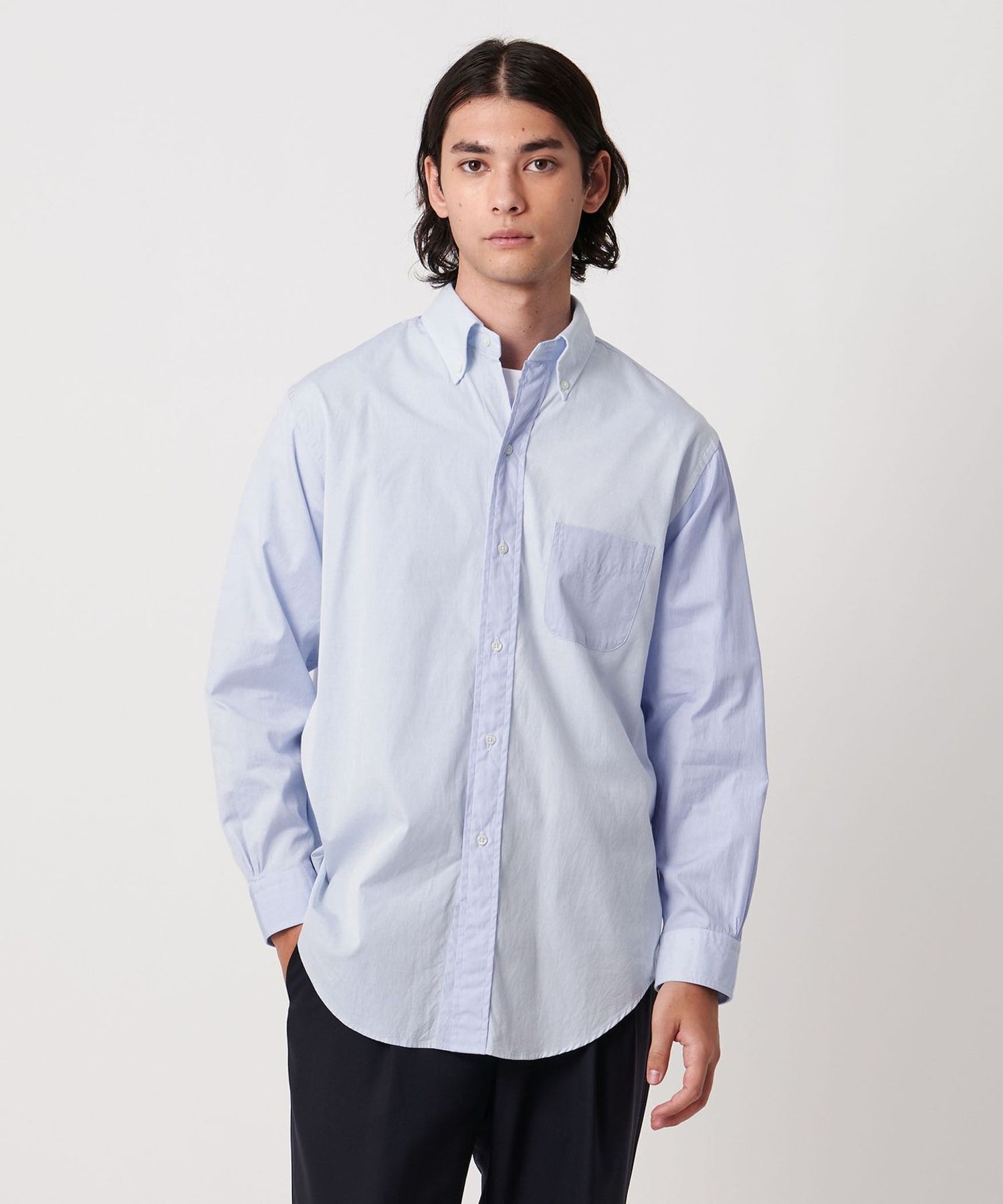 トップス Brooks Blothers fun shirt L 別注】＜Brooks Brothers＞FUN SHIRT/ライトブルー ポロカラー