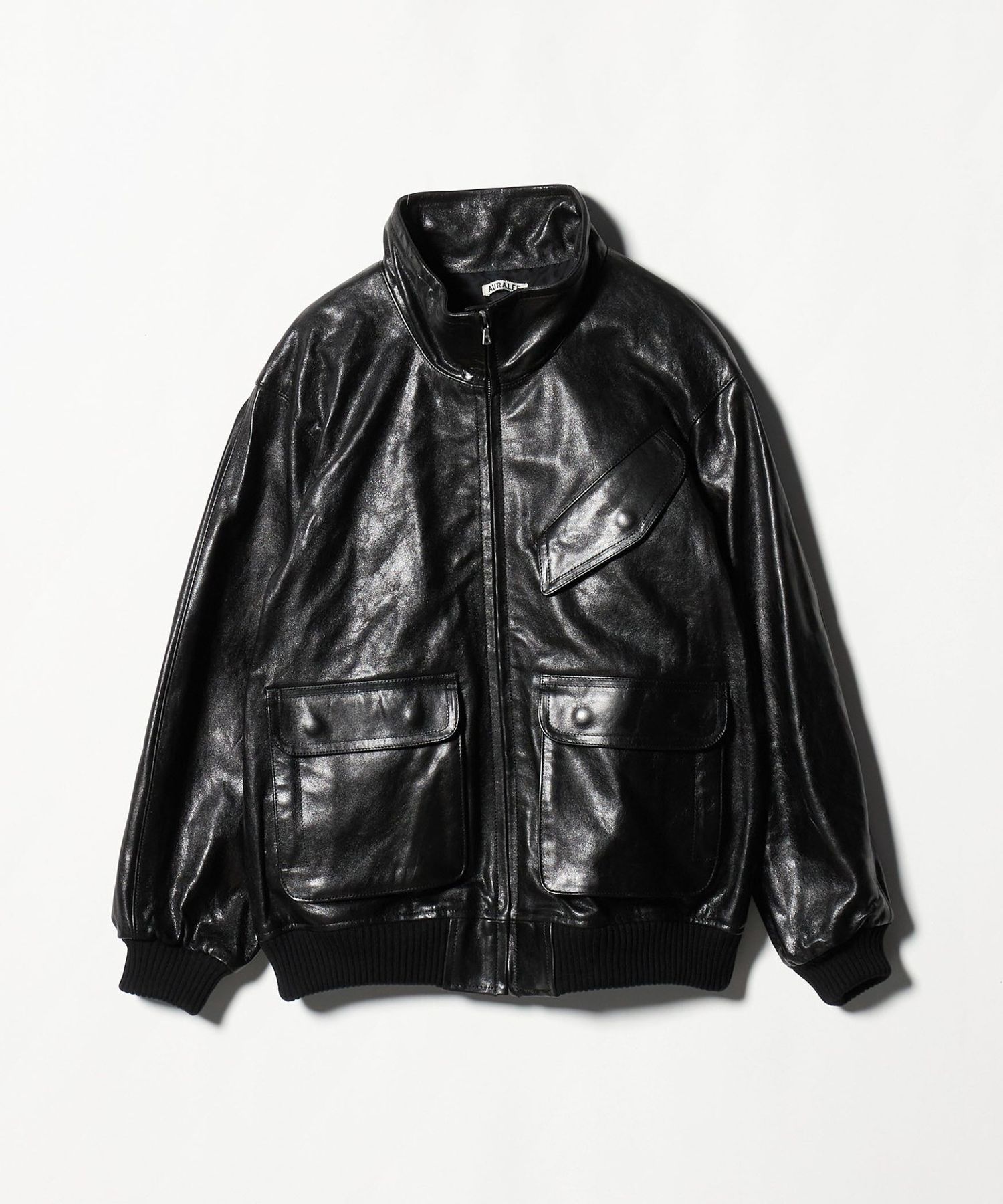 オーラリー　AURALEE LAMB LEATHER ZIP BLOUSON 1 1200024F0350_m1_a014.jpg