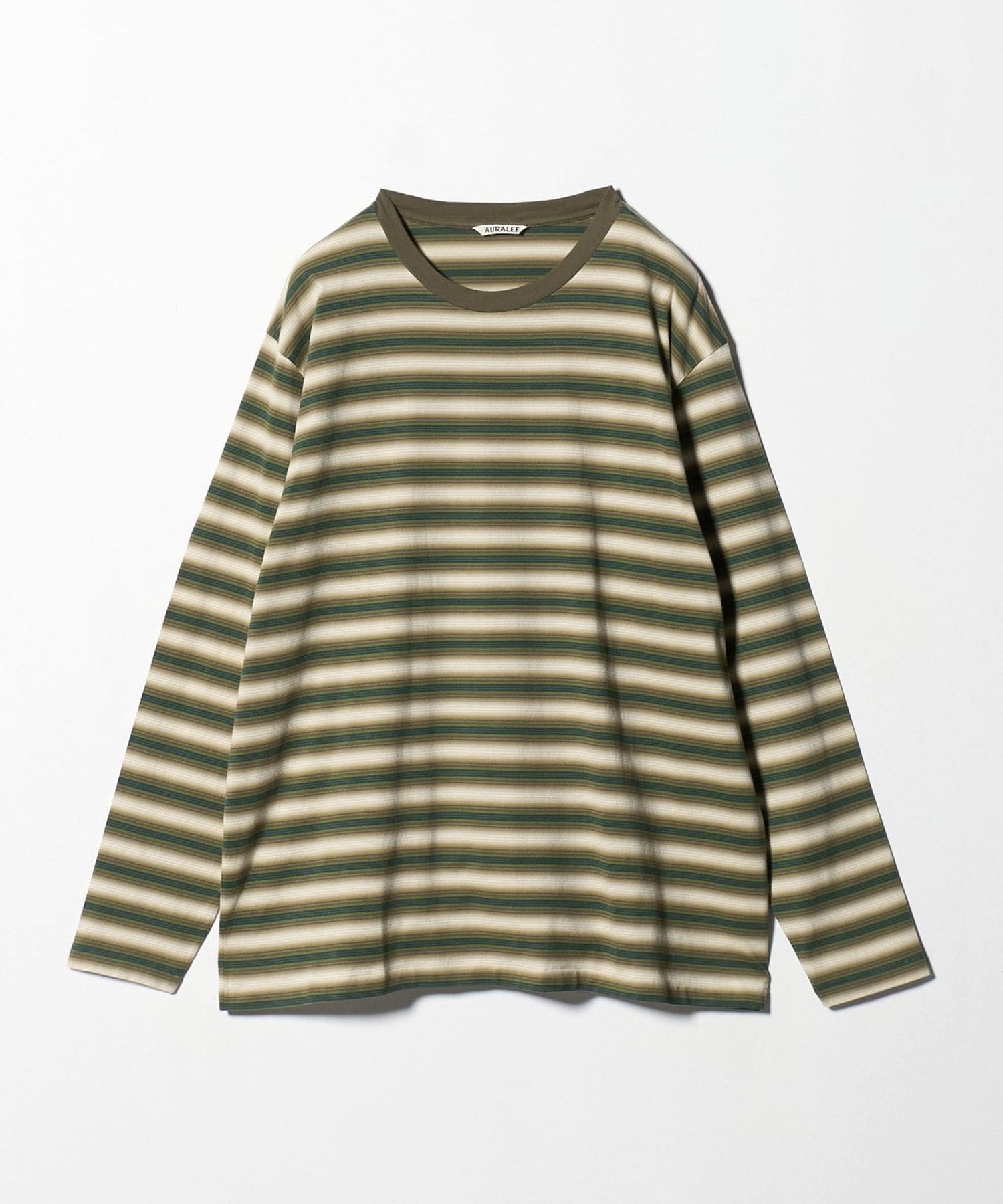 AURALEE 長袖ストライプTシャツ AURALEE＞GRADIENT STRIPE JERSEY L/S TEE/グランジストライプ