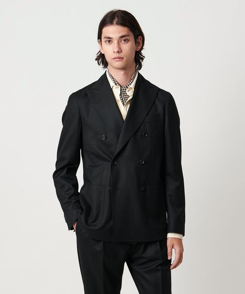 CARUSO ストライプ テーラードジャケット CARUSO ストライプ テーラードジャケット