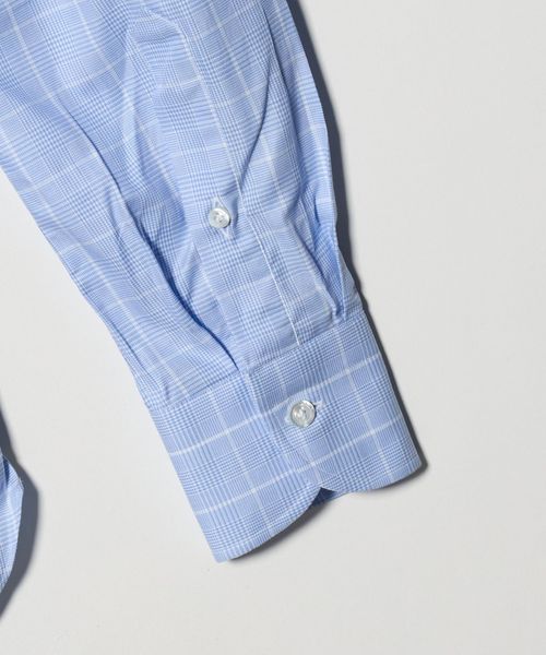 ERRICO FORMICOLA Msize グレンチェック 開襟シャツ ERRICO FORMICOLA＞グレンチェック ワイドカラーシャツ