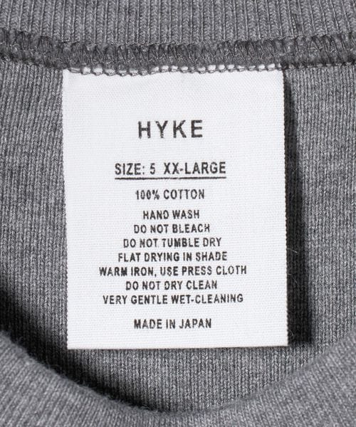 HYKE プリント　トップス　スウェット 楽天市場】hyke スウェット（素材（生地・毛糸）綿・コットン