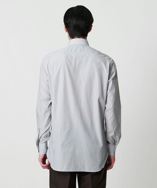 フェアファクス 美品 albini BD リネン 長袖シャツ M ストライプ フェアファクス 美品 albini BD リネン 長袖シャツ M ストライプ