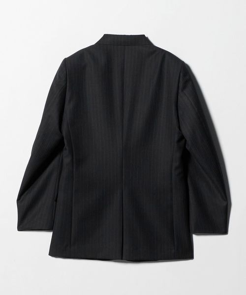 AURALEE ブルーフェイスストライプジャケット　サイズ4 極美品 AURALEE＞BLUEFACED WOOL JACKET/ウール ストライプ シングル