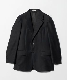 AURALEE/＜AURALEE＞BLUEFACED WOOL JACKET/ウール ストライプ シングル テーラードジャケット/テーラードジャケット