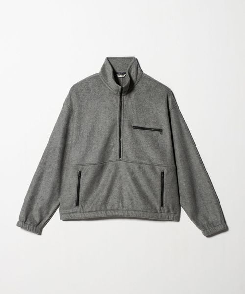AURALEE/＜AURALEE＞PURE SILK COMFORT FLEECE HALF ZIP P/O/フリース ハーフジップ プルオーバー/ボア / フリースジャケット