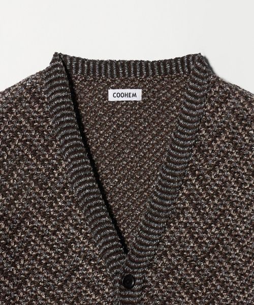 <COOHEM＞ チェックツイード カーディガン 30％OFF】COOHEM（コーヘン） チェック ツイード カーディガン