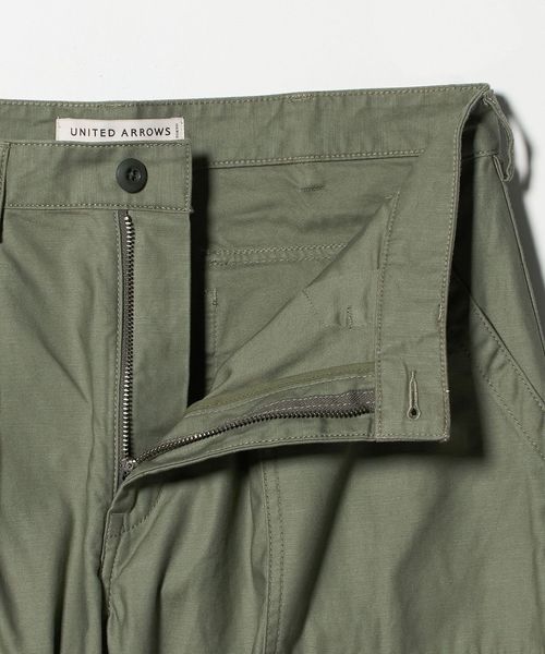 【激安】UNITED ARROWS バックサテン ファティーグパンツ オリーブ UNITED ARROWS｜オーガニックコットン バックサテン