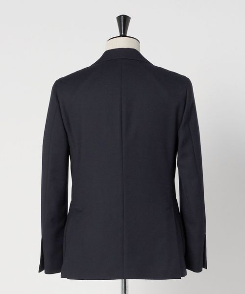 LARDINI＞ヘリンボーン ネイビー シングル 3ボタン テーラード