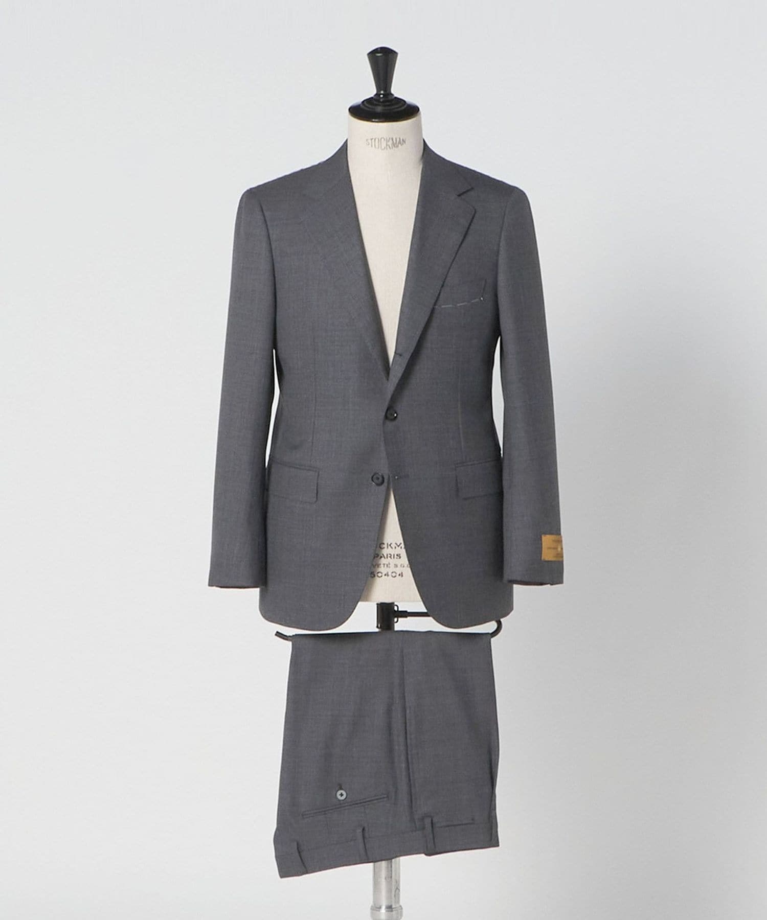 グレー シングルボタン パンツスーツ UNITED ARROWS 山栄 シャークスキン シングル3ボタン スーツ REGULAR MODEL