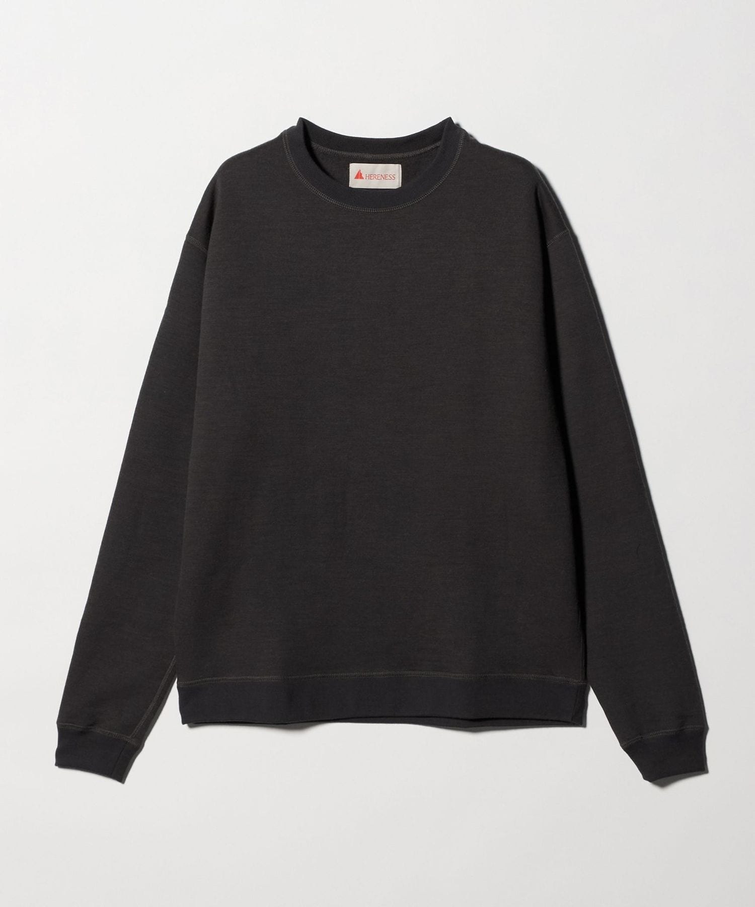 HERENESS FLUFFY WOOL SWEAT インクブラック HERENESS＞FLUFFY WOOL SWEAT/ウール スウェット